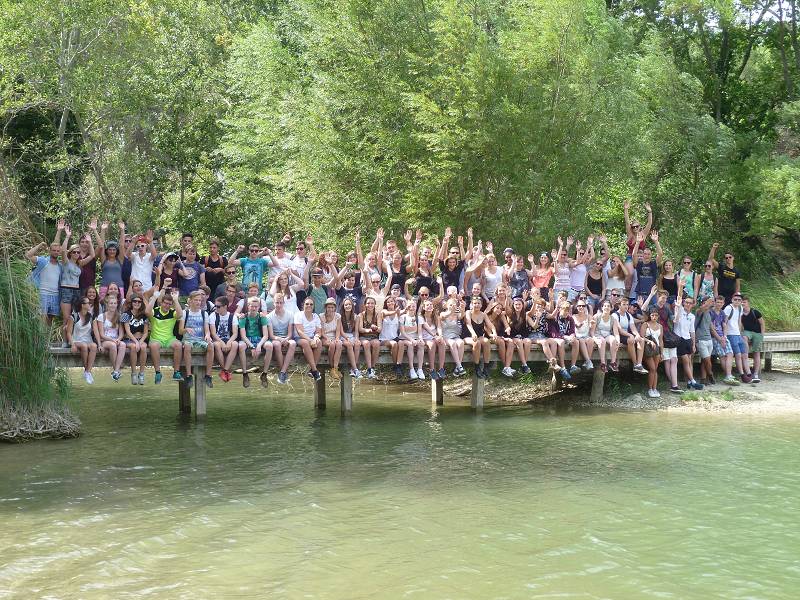 Gruppenfoto am Mittwoch bei einer Wanderung durch die Umgebung von St. Remy de Provence.