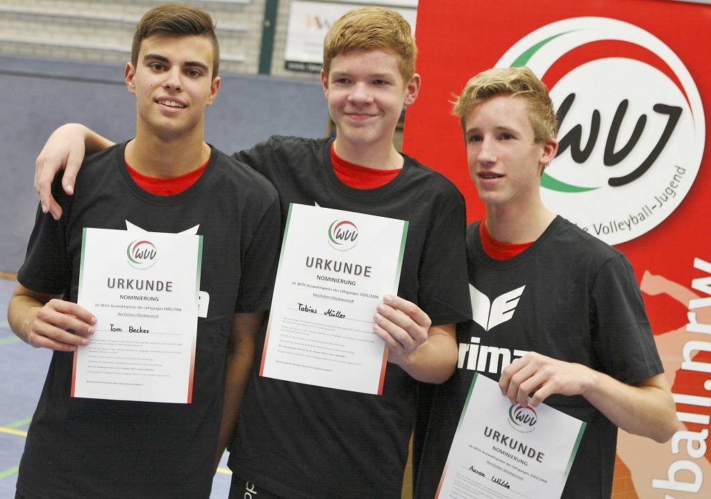 Turniersieg und Eintritt in den Landeskader in der Tasche: unsere drei besten Volleyballer ihrer Altersklasse