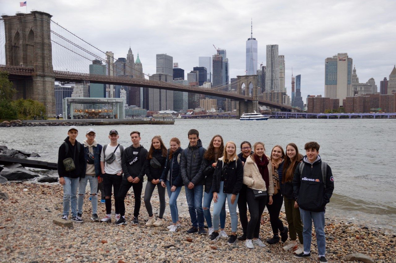 Bis zum Abendrot durchstreifte die Gruppe New York und fuhr auch mit dem Fahrstuhl auf die Aussichtsplattform "Top of the Rocks".